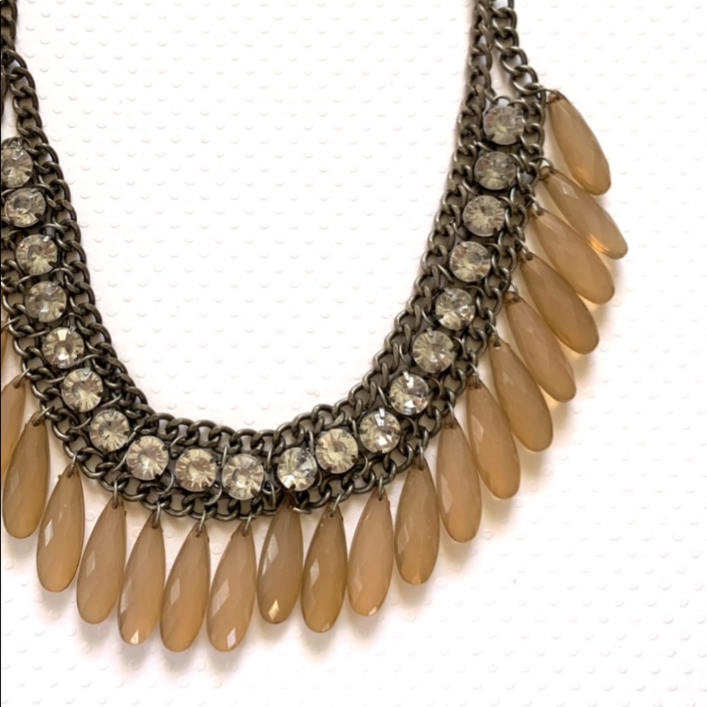 Blush/Crystal statement necklace